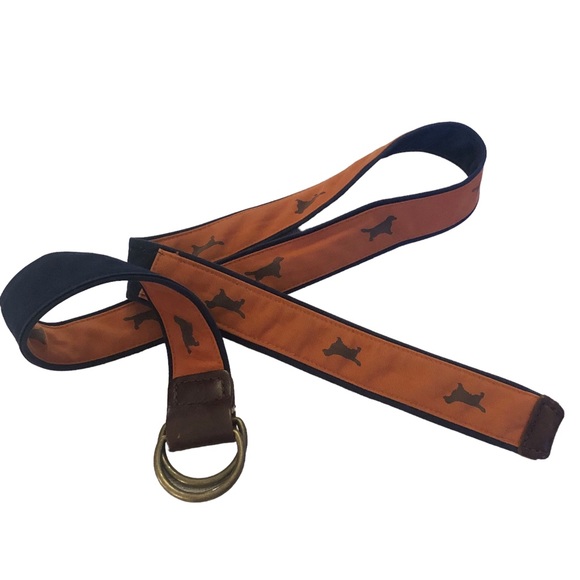 J Crew Golden Retriever Dog Leather Belt - Picture 8 of 15
